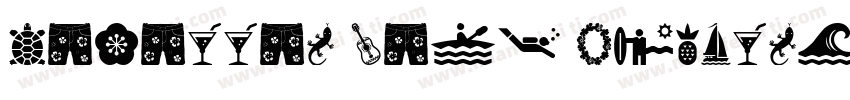 Hawaiian Caps Outline字体转换